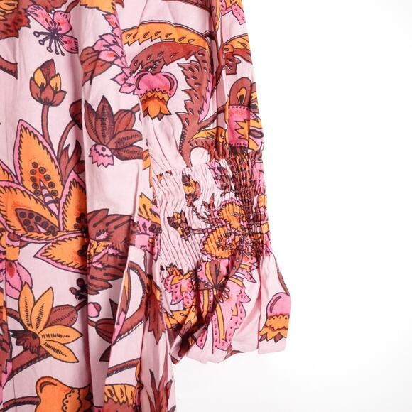 Pomander Place Floral Mini Dress - Pink and Brown - Picture 5 of 10